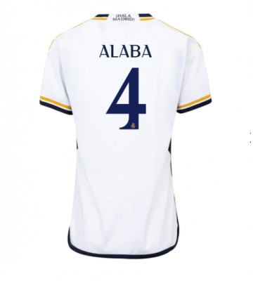 Real Madrid David Alaba #4 Hemmatröja Kvinnor 2023-24 Kortärmad